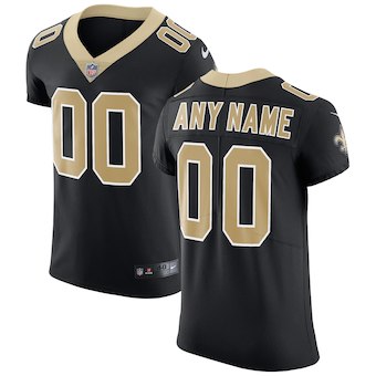 Men's New Orleans Saints Black Vapor Untouchable Custom Elite NFL Stitched Jersey